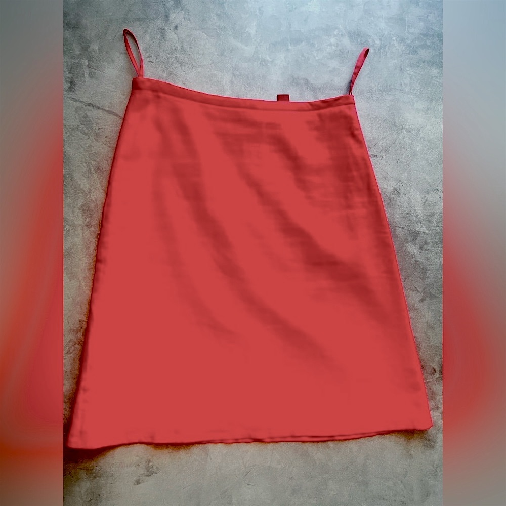 H&M Linen Red A-Line Lined Skirt Size 4 NWOT